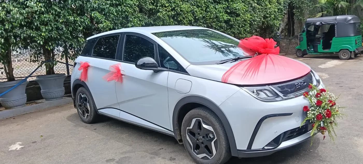 BYD electric car for rent in Sri Lanka